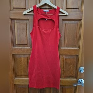 Zara Red Cutout Sleeveless Bandage Dress, Brand new, Size Small